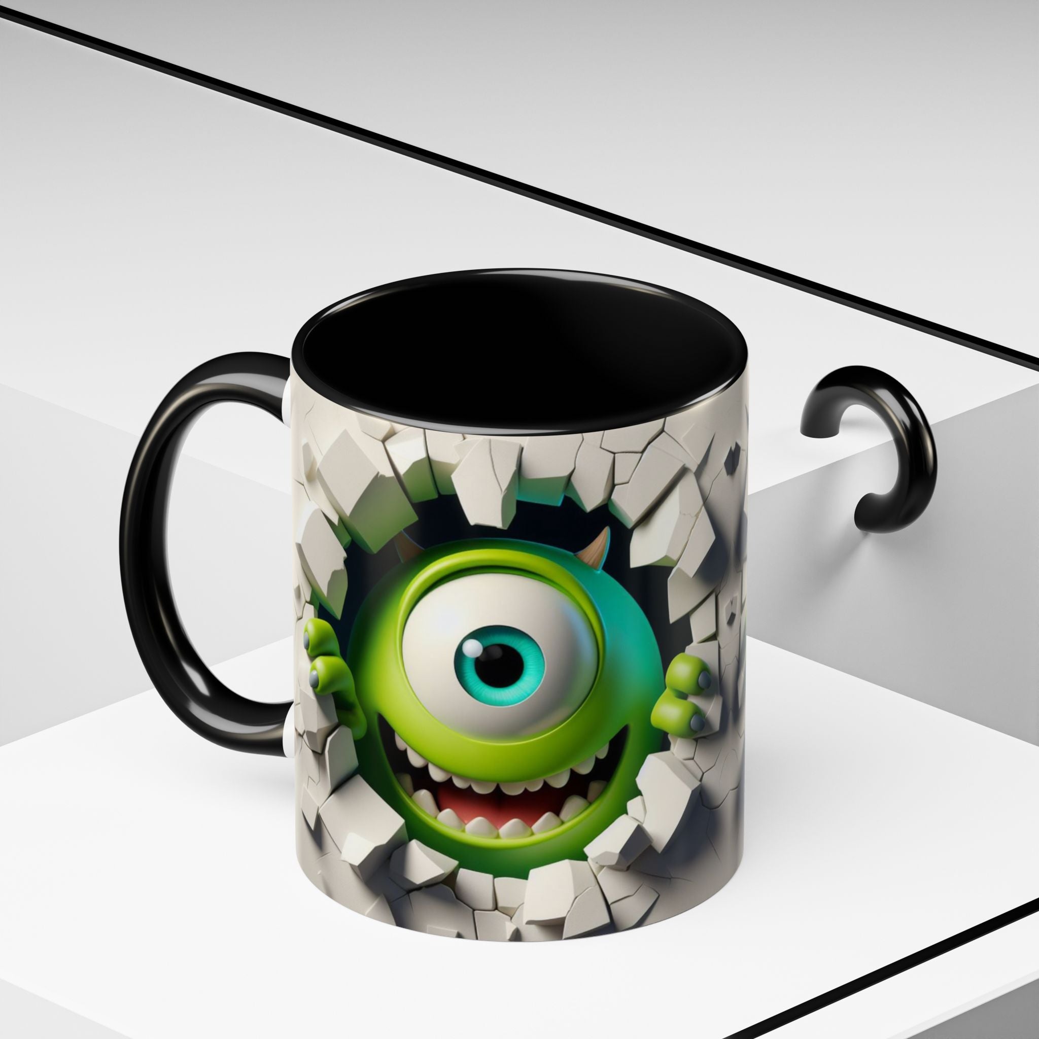 Monster's Inc Mike Peekaboo Coffee Mug – Cute One-Eyed Cartoon Accent Mug (11/15oz)