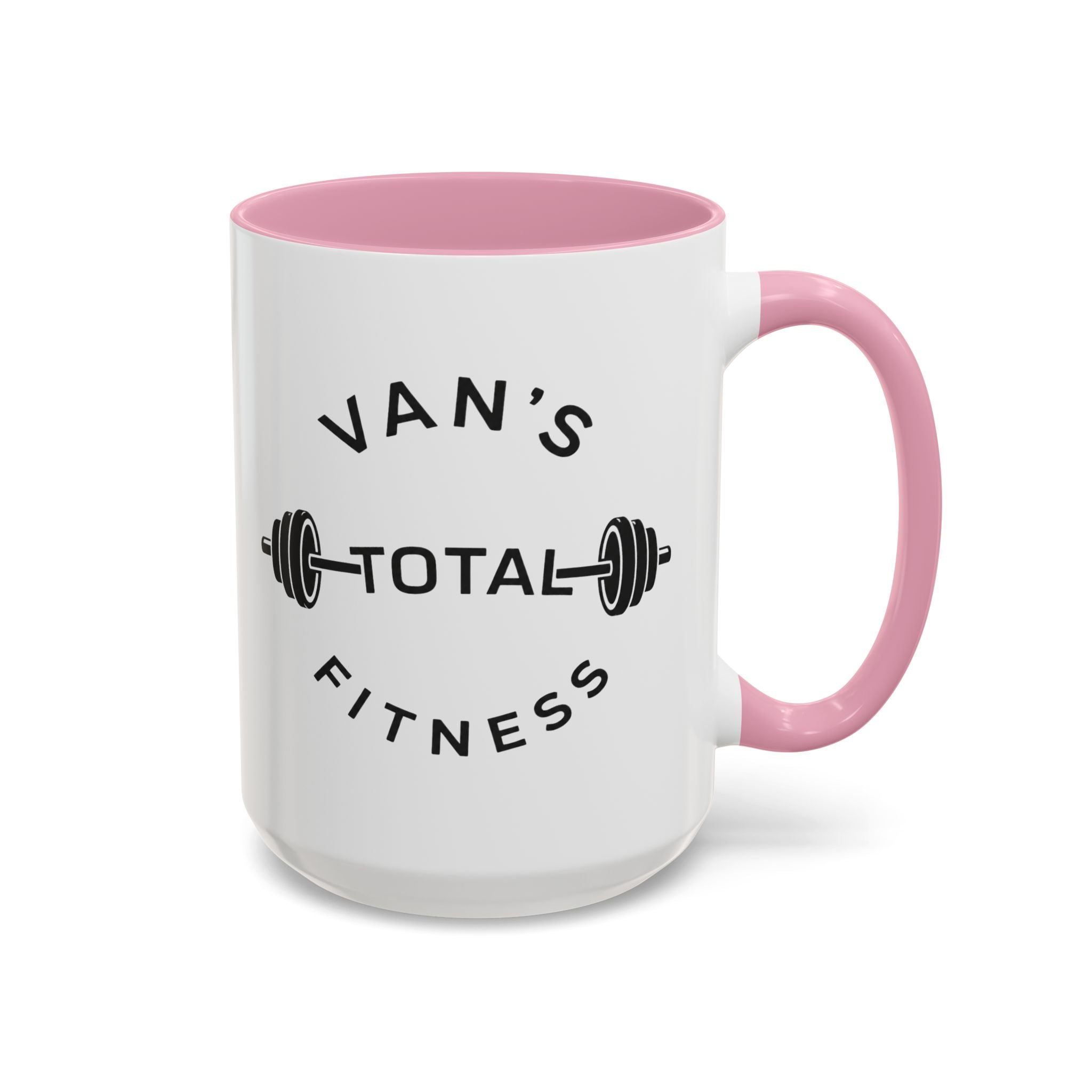 Van's Total Fitness Coffee Mug (11oz/15oz) — Gym Barbell Ceramic Mug