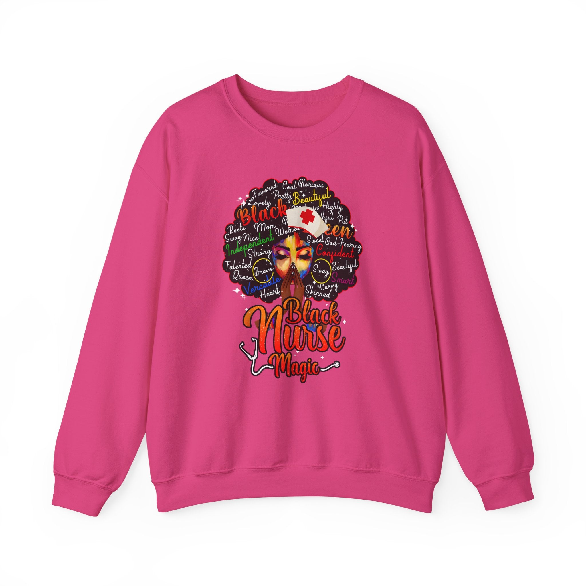 Black Nurse Magic Sweatshirt w/Black Afro