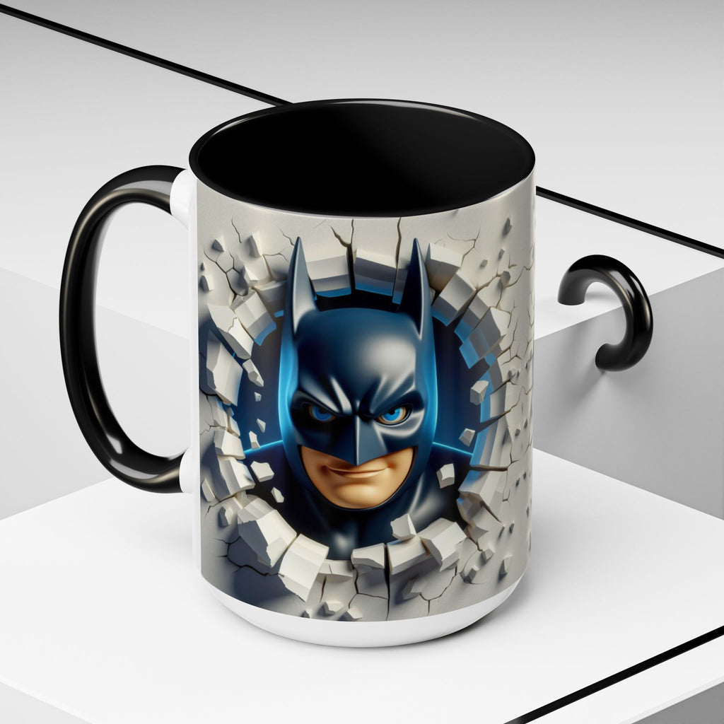 Batman "Break Through" Accent Mug — Superhero Coffee Cup (11/15oz)