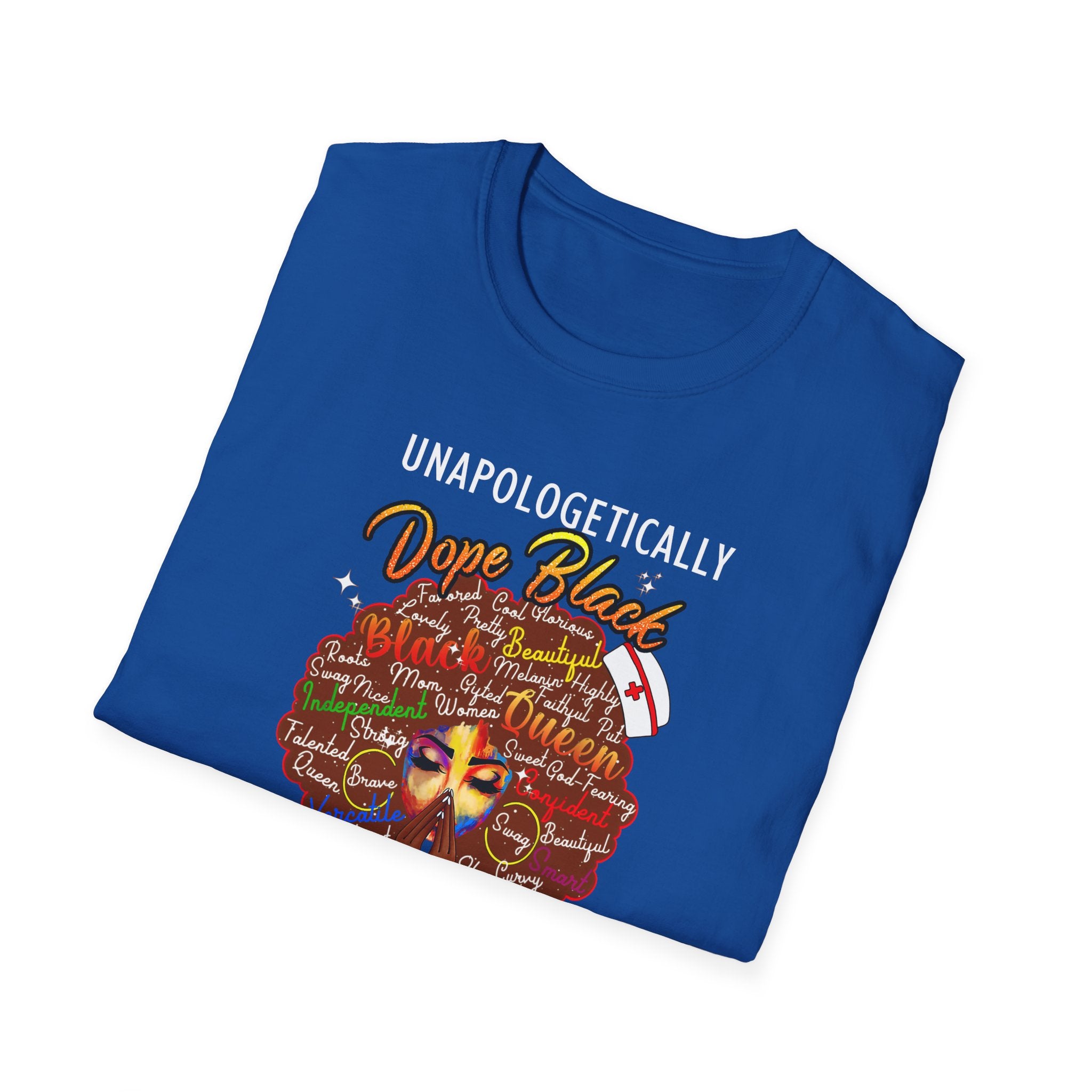 “Unapologetically Dope Black Nurse” Empowerment Tee —  Brown Afro Nurse T-Shirt
