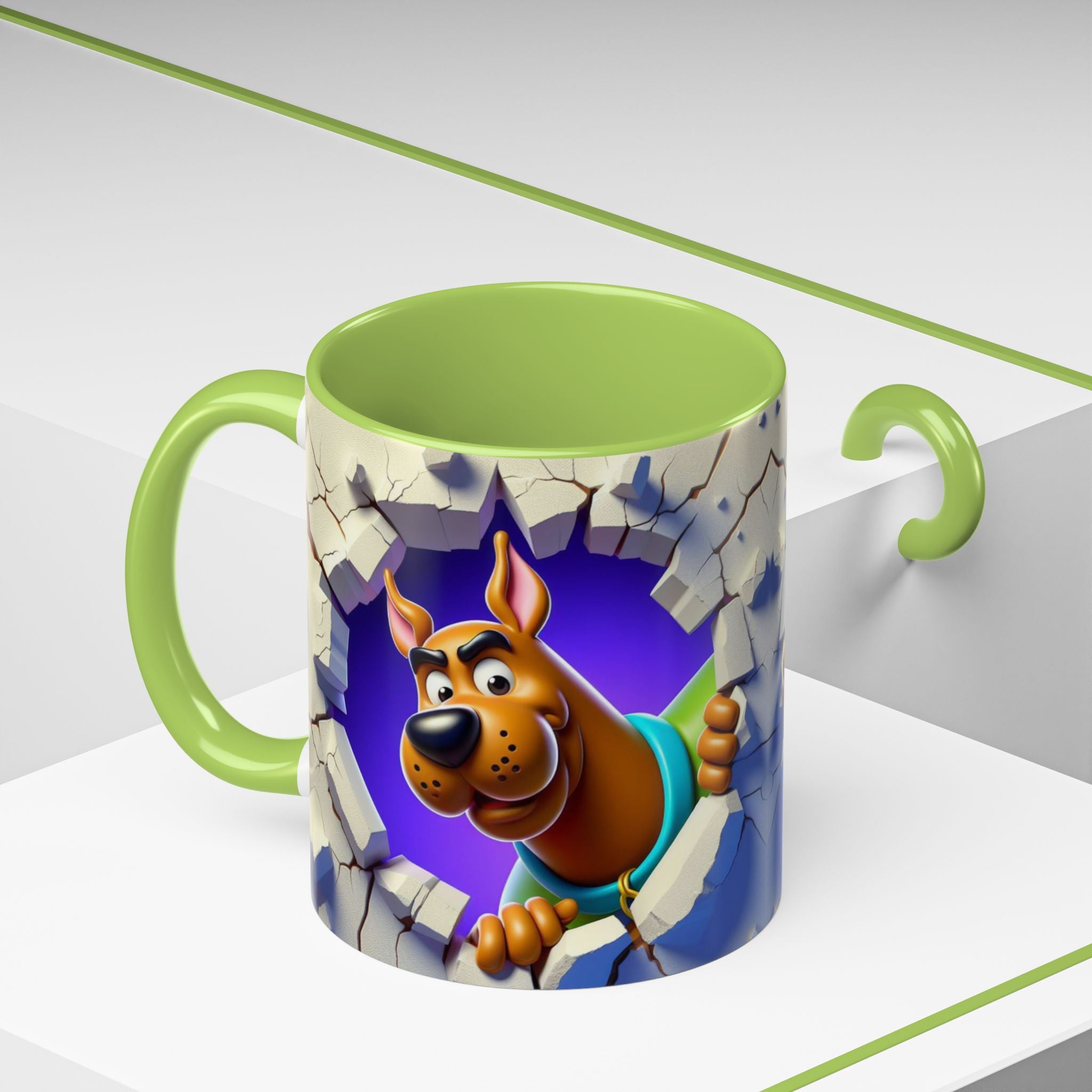 Scooby-Doo "Breaking Through" Accent Coffee Mug (11/15 oz)