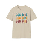 Dog Dad Retro Paw Graphic T-Shirt