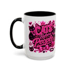 Cats Before People Coffee Mug — Pink Cat Lover Gift (11/15oz)