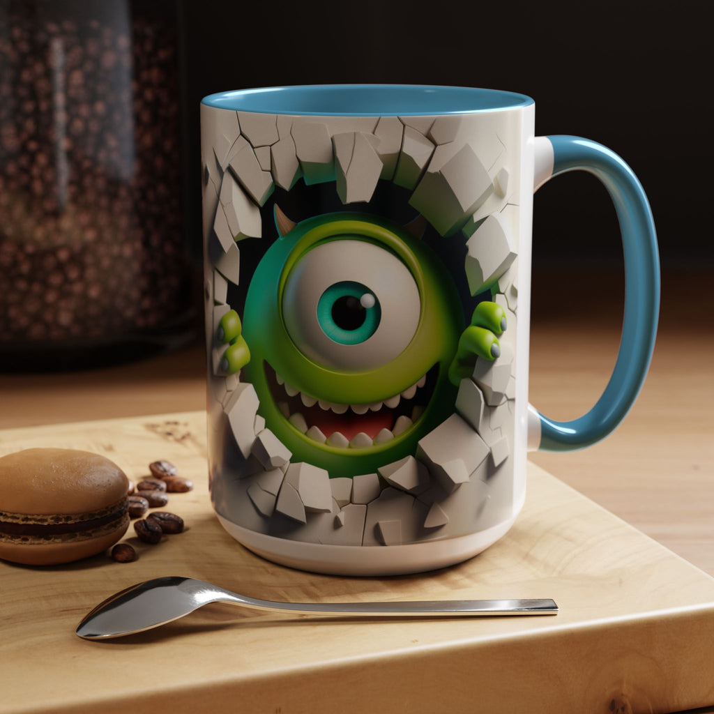 Monster's Inc Mike Peekaboo Coffee Mug – Cute One-Eyed Cartoon Accent Mug (11/15oz)