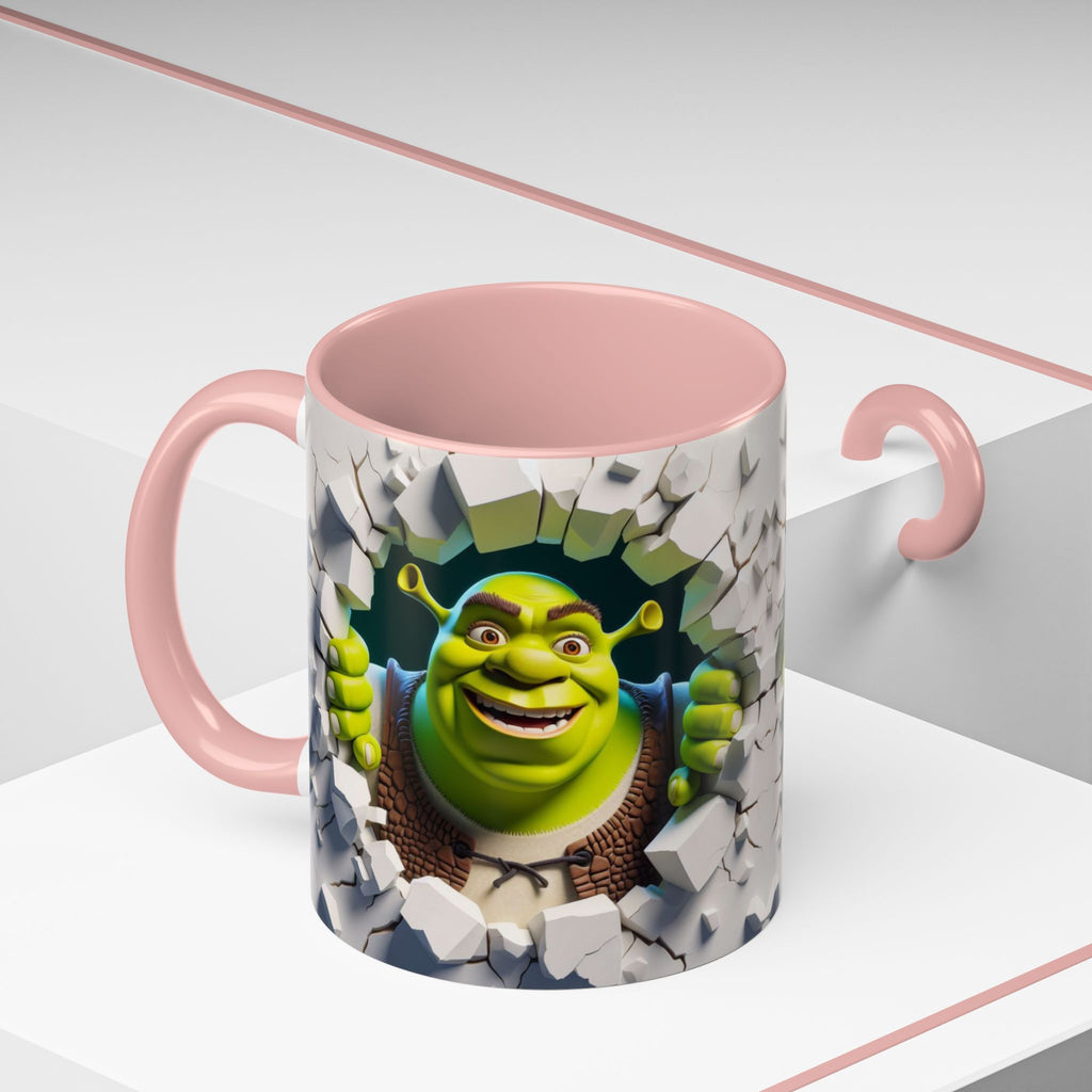 Shrek Peekaboo Accent Coffee Mug — Funny Green Ogre Ceramic 11/15oz