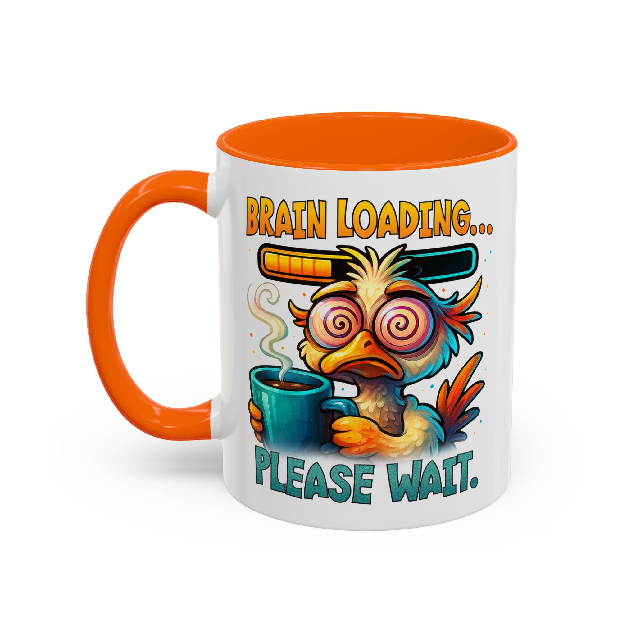 "Brain Loading... Please Wait" Funny Morning Mug for Coffee Lovers