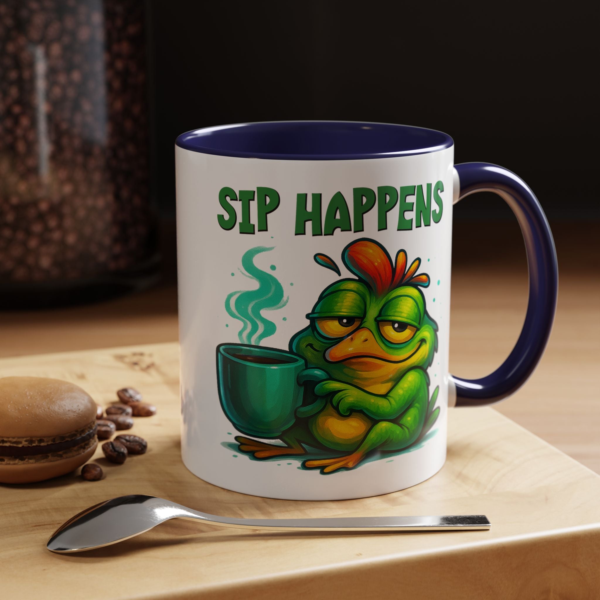 Sip Happens Coffee Mug — Funny Frog Coffee Cup (11/15oz)