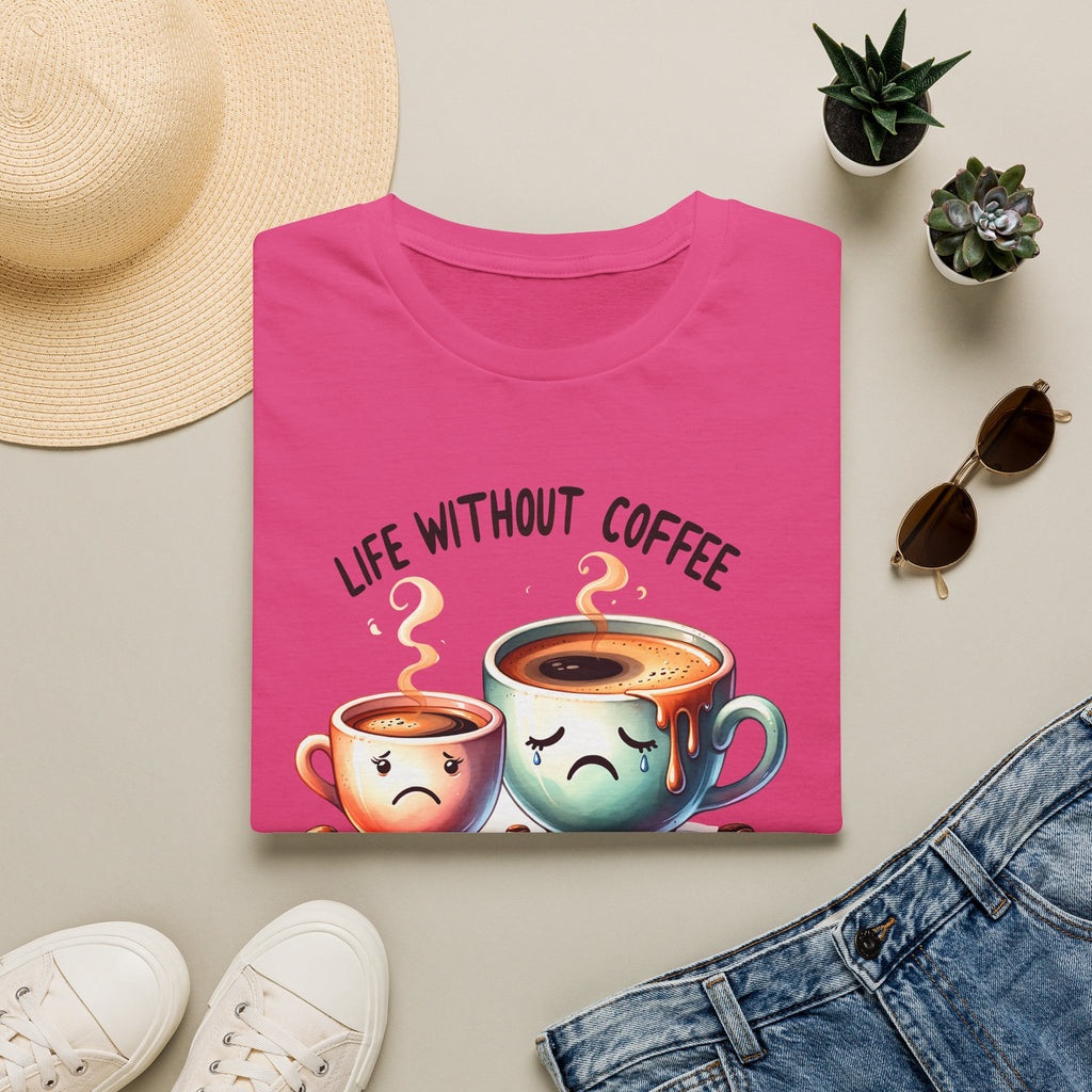 Coffee T-Shirt — "Life Without Coffee is Depresso" Cute Sad Coffee Tee