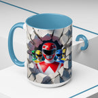 Power Rangers Coffee Mug — Retro Superhero Team Design (11/15 oz)