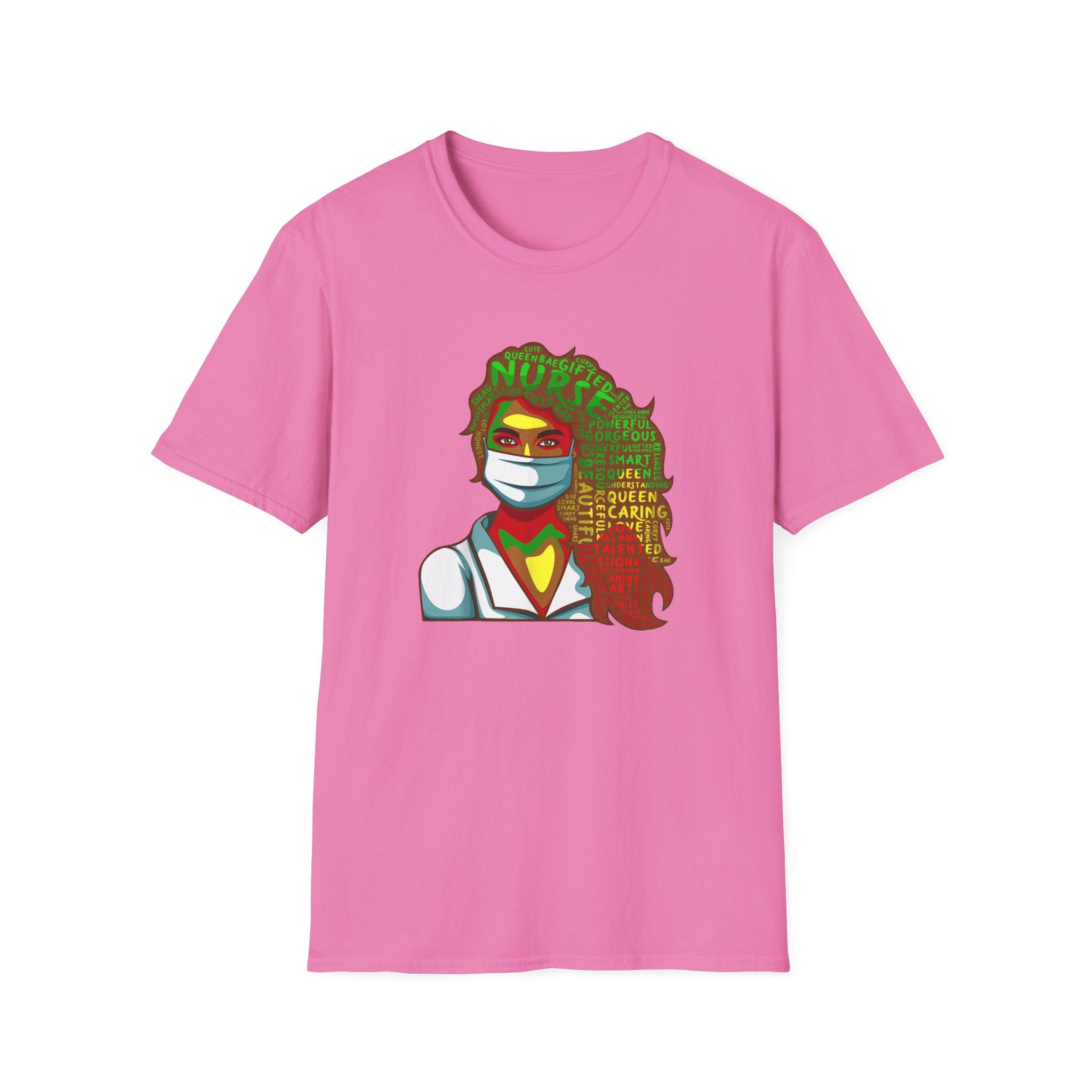 Nurse Queen Masked Portrait T-Shirt — Caring Hero Nurse Gift