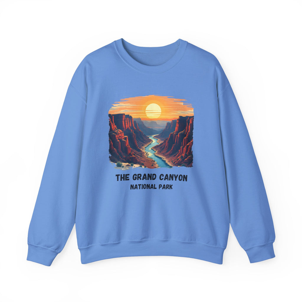 Grand Canyon National Park Crewneck Sweatshirt — Scenic Sunset Canyon Graphic