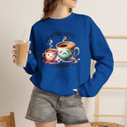 "Life Without Coffee Is Depresso" Cute Cafe Graphic — Coffee Crewneck Sweatshirt