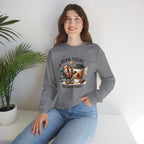 Coffee Crewneck Sweatshirt — “Bean There, Brewed That” Cute Coffee Bean Design