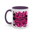 Cats Before People Coffee Mug — Pink Cat Lover Gift (11/15oz)