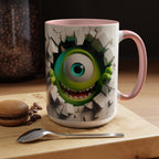 Monster's Inc Mike Peekaboo Coffee Mug – Cute One-Eyed Cartoon Accent Mug (11/15oz)