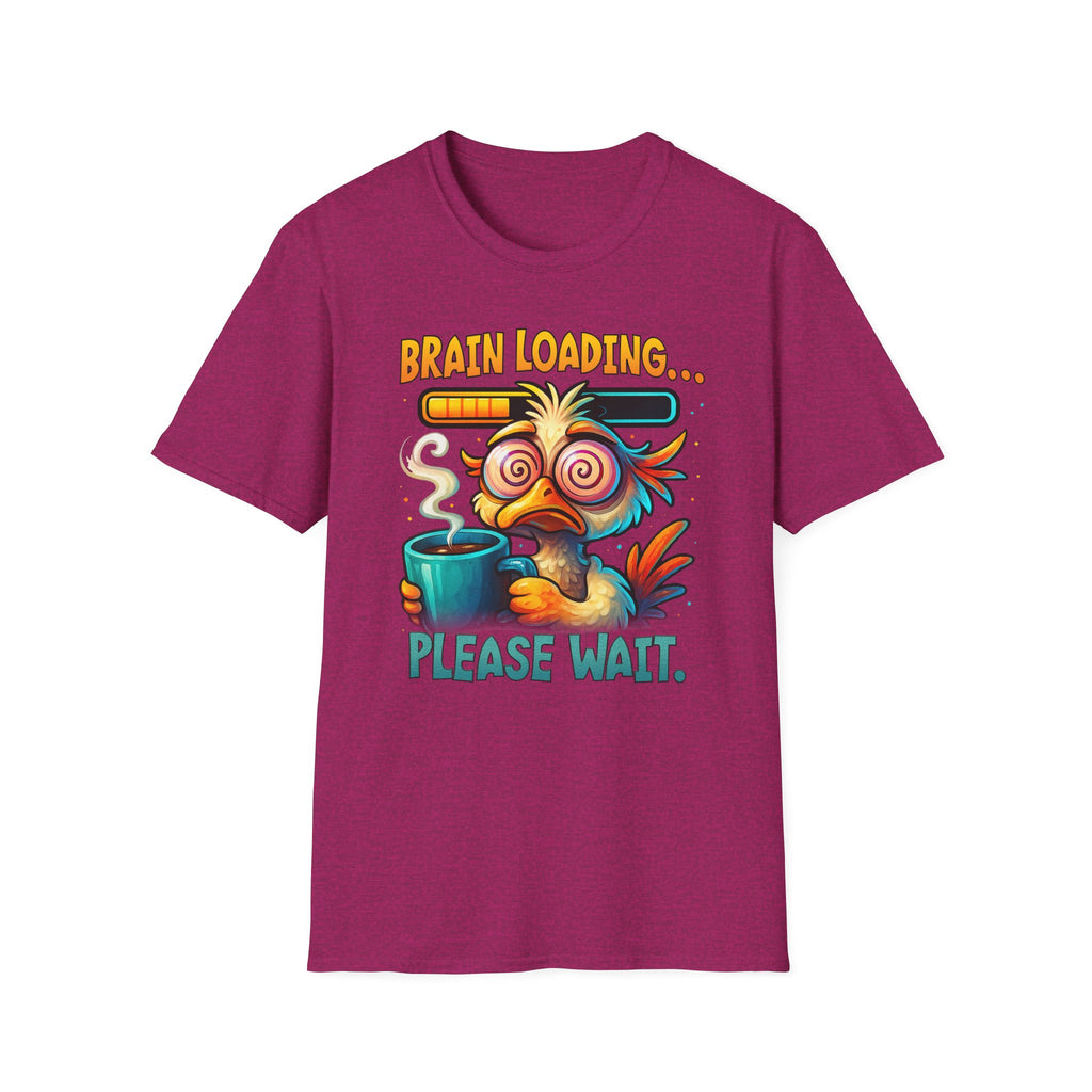T-Shirt — ‘Brain Loading... Please Wait’ Funny Exhausted Coffee Tee