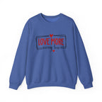 Crewneck Sweatshirt "Love More, Worry Less" – Casual Cozy Sweatshirt