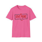 Love More Worry Less Heart Graphic (Inspirational Casual Top) T-Shirt