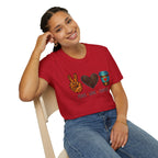 Peace Love Coffee T-Shirt — Retro Leopard Peace Sign & Heart Coffee Cup Tee