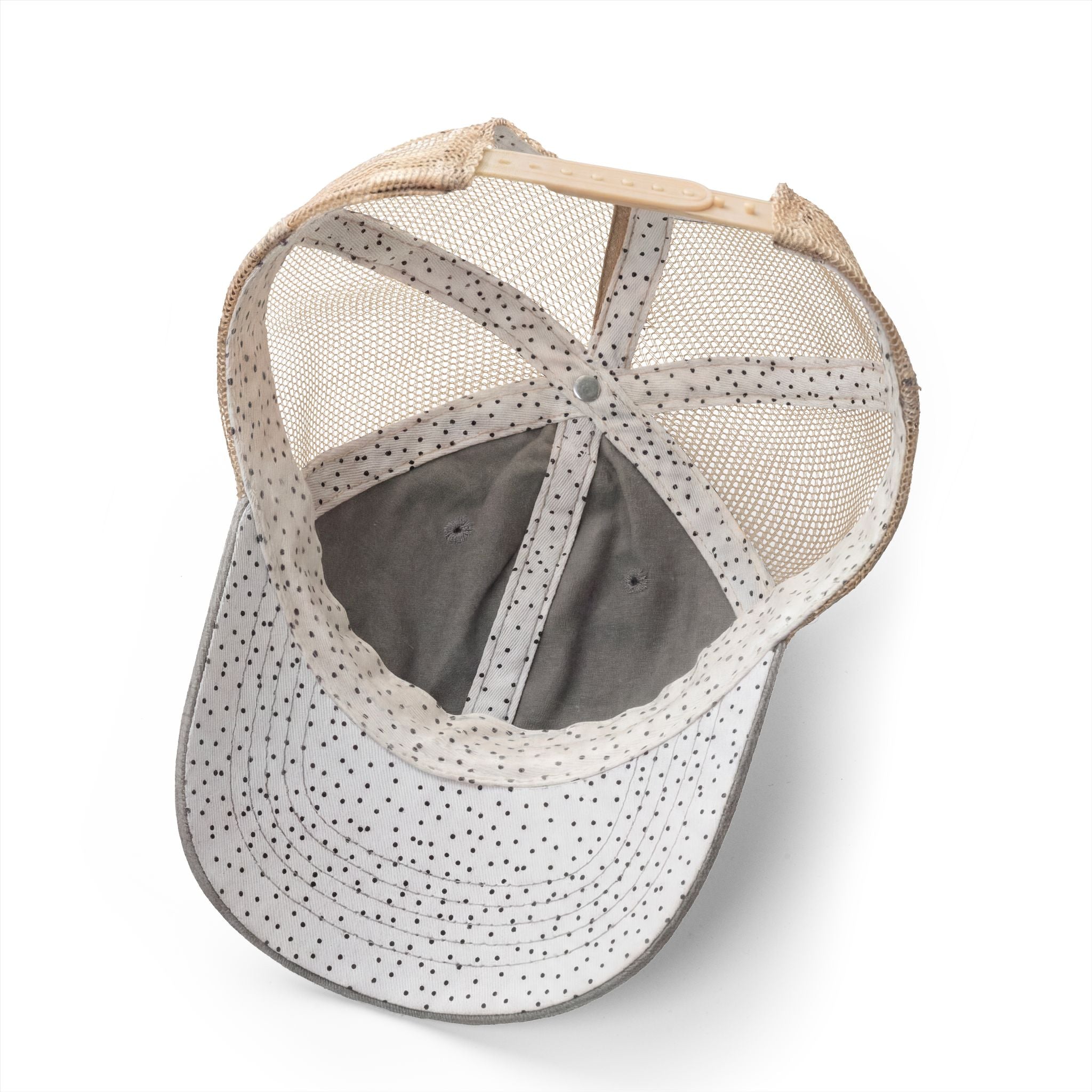 Embroidered "Van's Total Fitness" Barbell Washed Mesh-Ponytail Back Cap