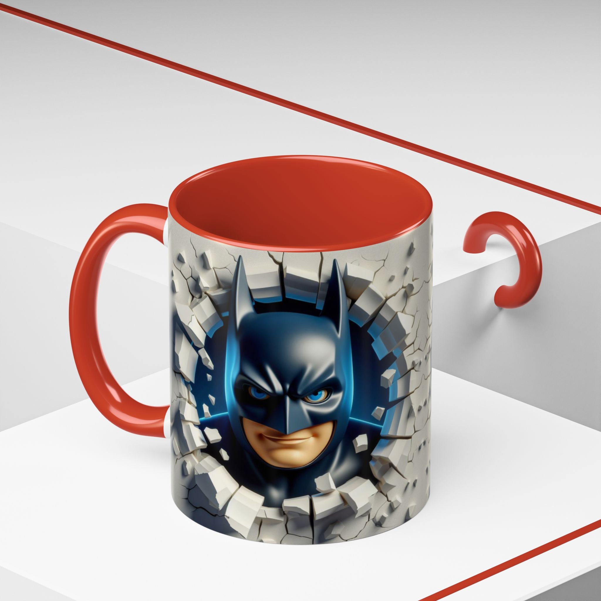 Batman "Break Through" Accent Mug — Superhero Coffee Cup (11/15oz)