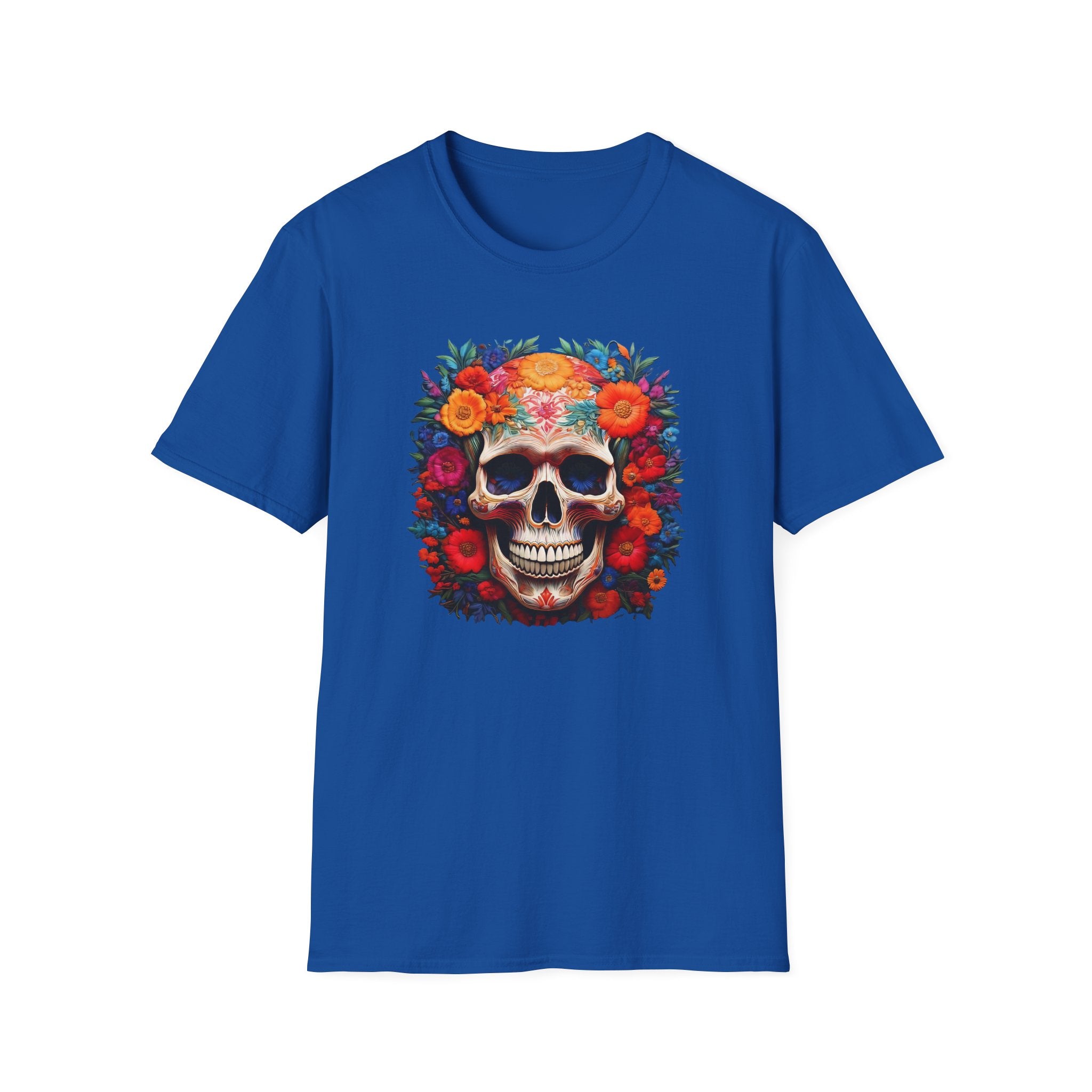 Day of the Dead Skull T-Shirt — Floral Sugar Skull Graphic Tee