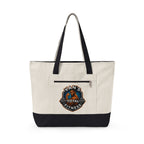 Fitness Logo Canvas Tote Bag — "Van's Total Fitness" Zippered Beach & Gym Tote