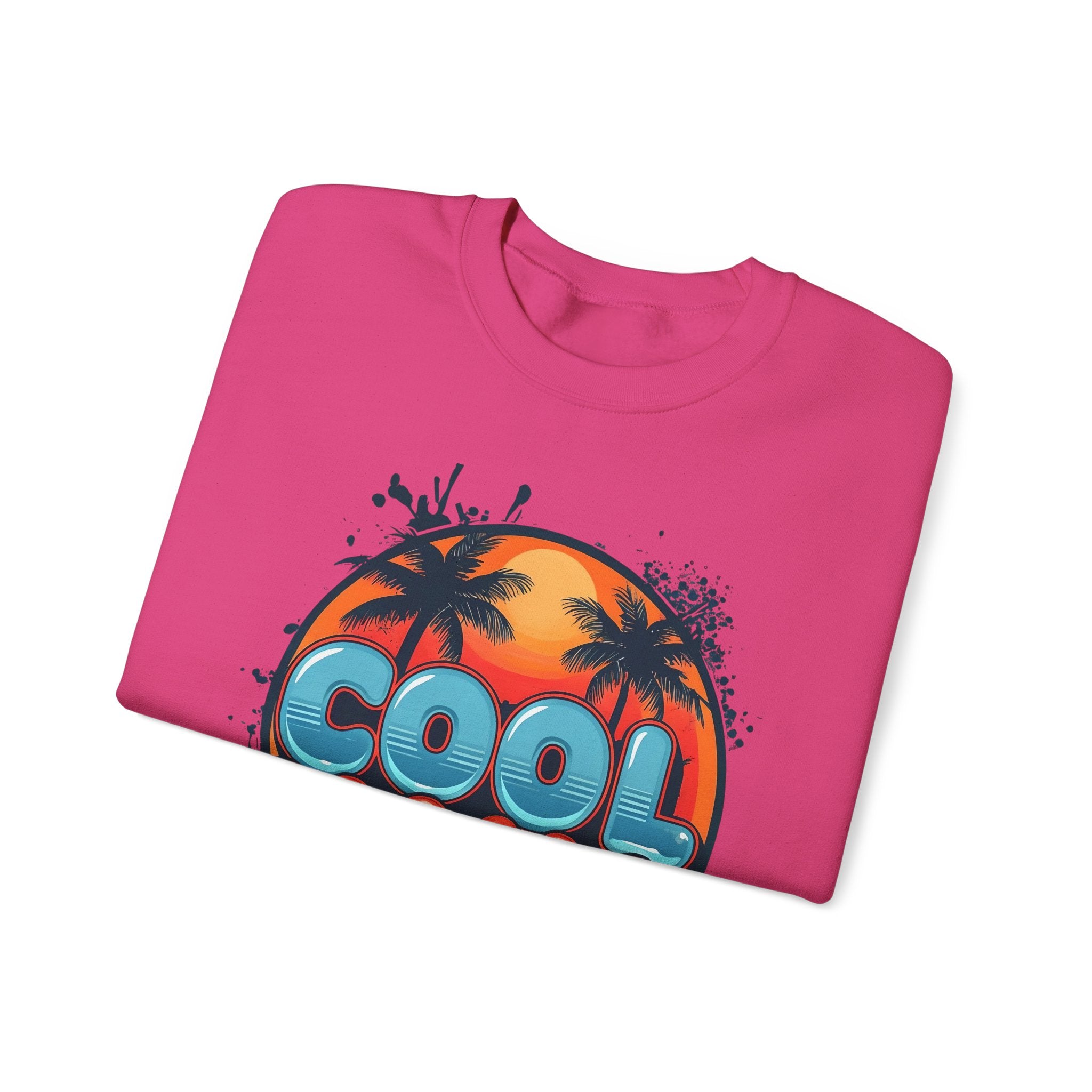 Cool Mama Crewneck Sweatshirt — Retro Sunset Palm Graphic for Moms