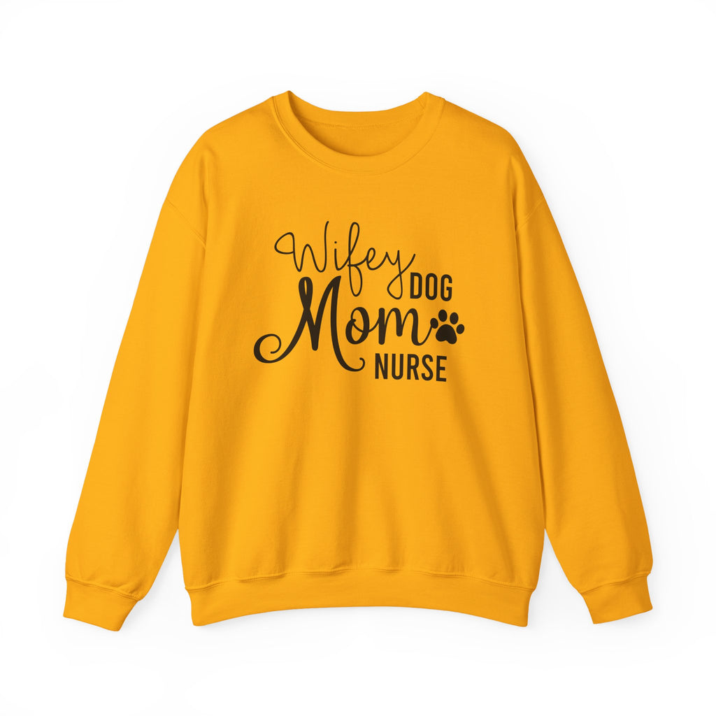 Wifey Dog Mom Nurse Sweatshirt - Cozy Crewneck for Nurses & Pet Lovers