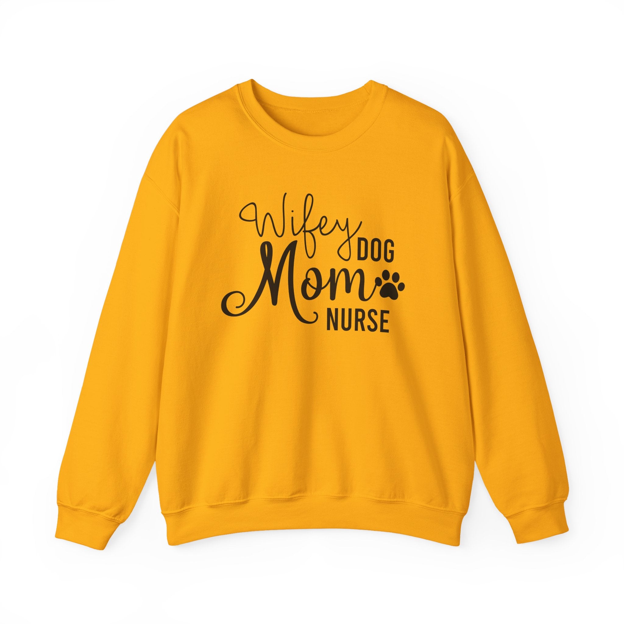 Wifey Dog Mom Nurse Sweatshirt - Cozy Crewneck for Nurses & Pet Lovers