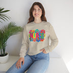 Nurse Floral Crewneck Sweatshirt — Colorful Flower Nursing Sweatshirt