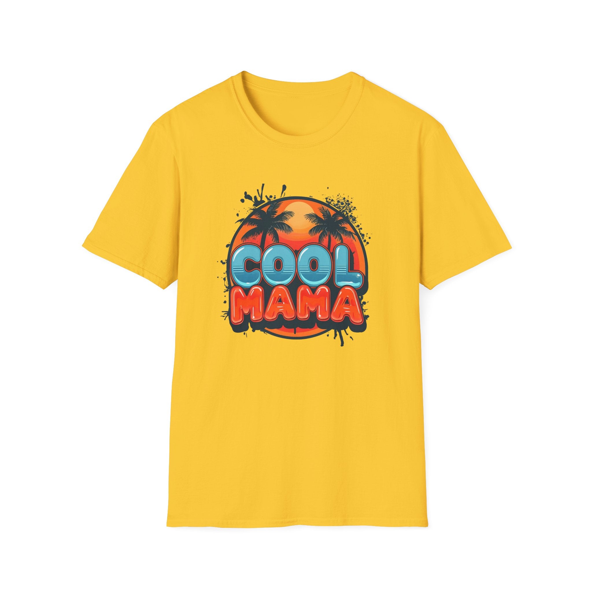 Cool Mama T-Shirt — Retro Palm Sunset Graphic Tee for Moms