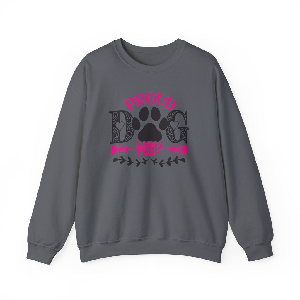 Proud Dog Mom Sweatshirt — Paw Print Crewneck for Dog Lovers