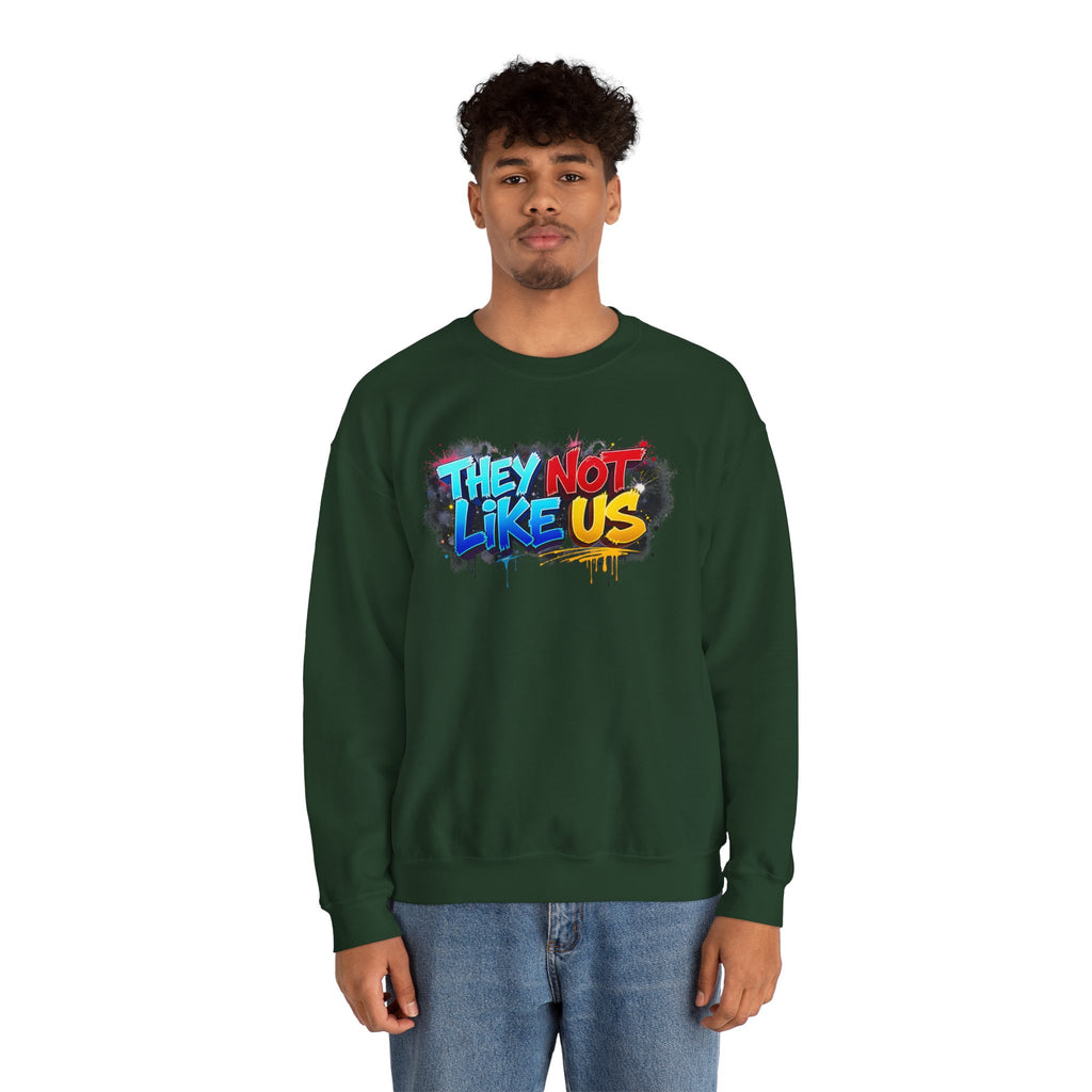 "They Not Like Us" Street Art Graphic — Crewneck Sweatshirt