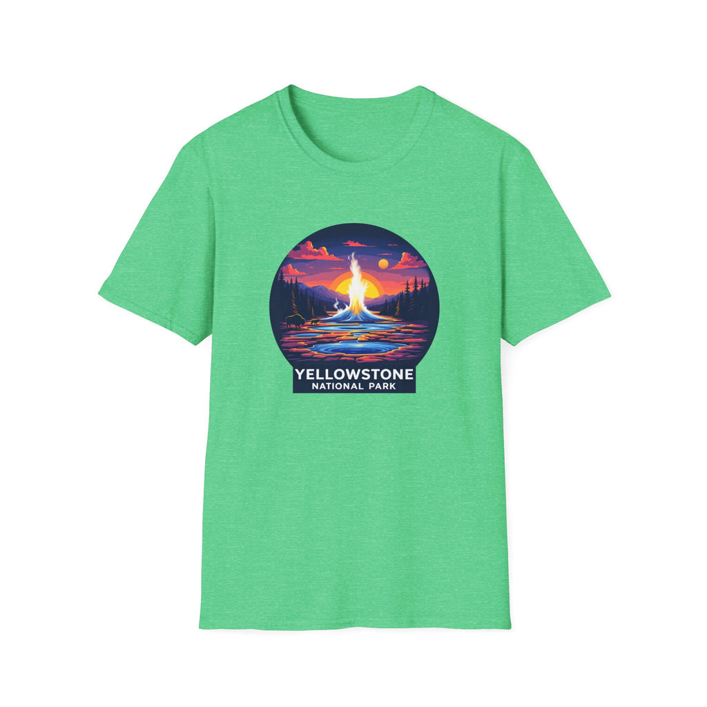 Yellowstone National Park Tee — Geyser Sunset Graphic T-Shirt