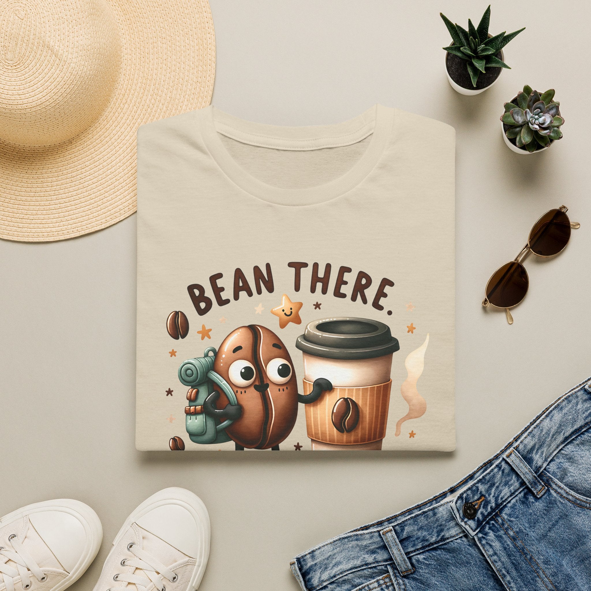 Bean There Brewed That T-Shirt — Cute Coffee Bean Pun Tee