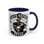 Death Before Decaf Coffee Mug — Skull Coffee Lover Gift (11/15oz)