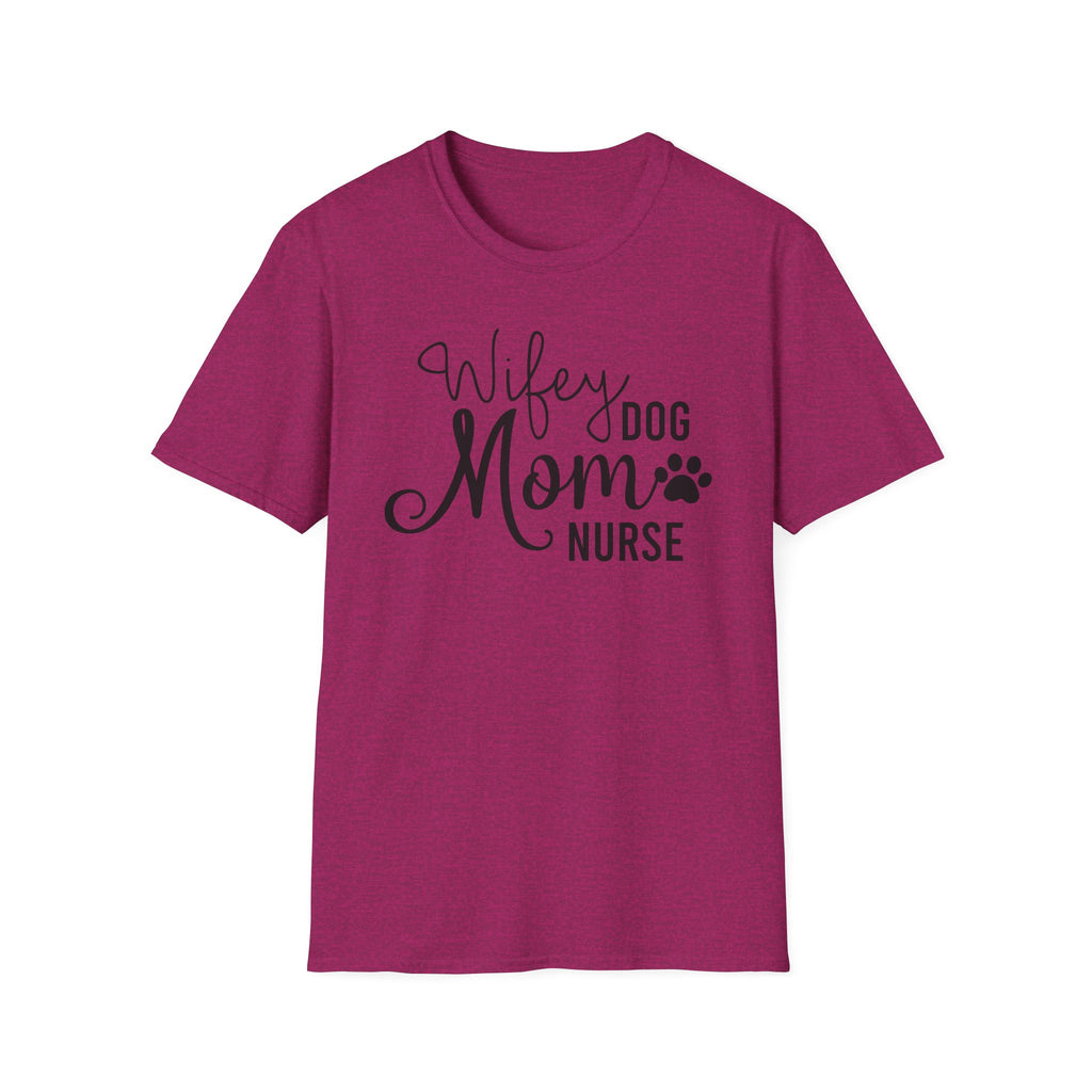 Wifey Dog Mom Nurse T-Shirt – Cute Paw Print Shirt for Nurses & Dog Lovers