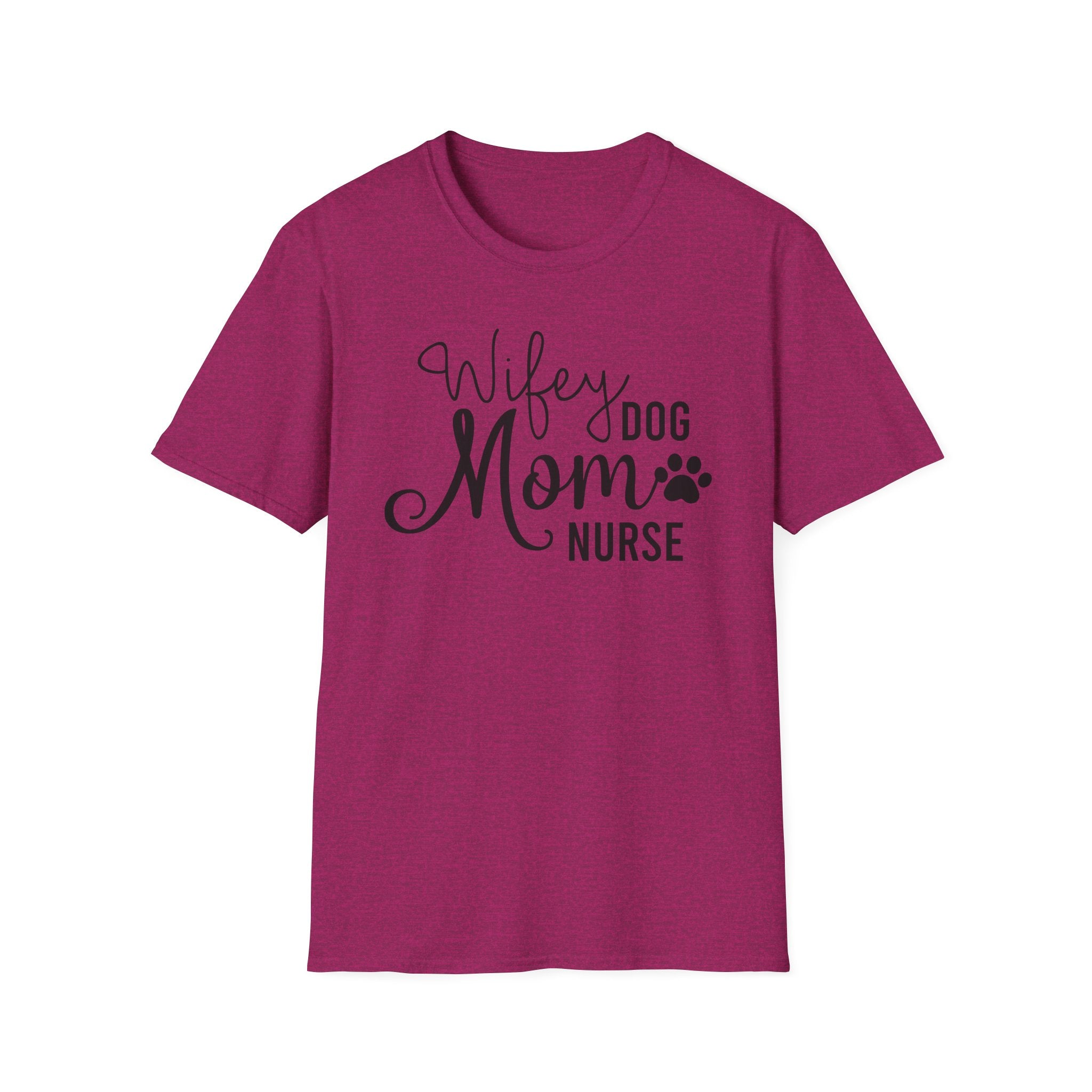 Wifey Dog Mom Nurse T-Shirt – Cute Paw Print Shirt for Nurses & Dog Lovers
