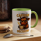 "I Run on Caffeine and Poor Decisions" Funny Cow Gift (11/15 oz) —  Coffee Mug