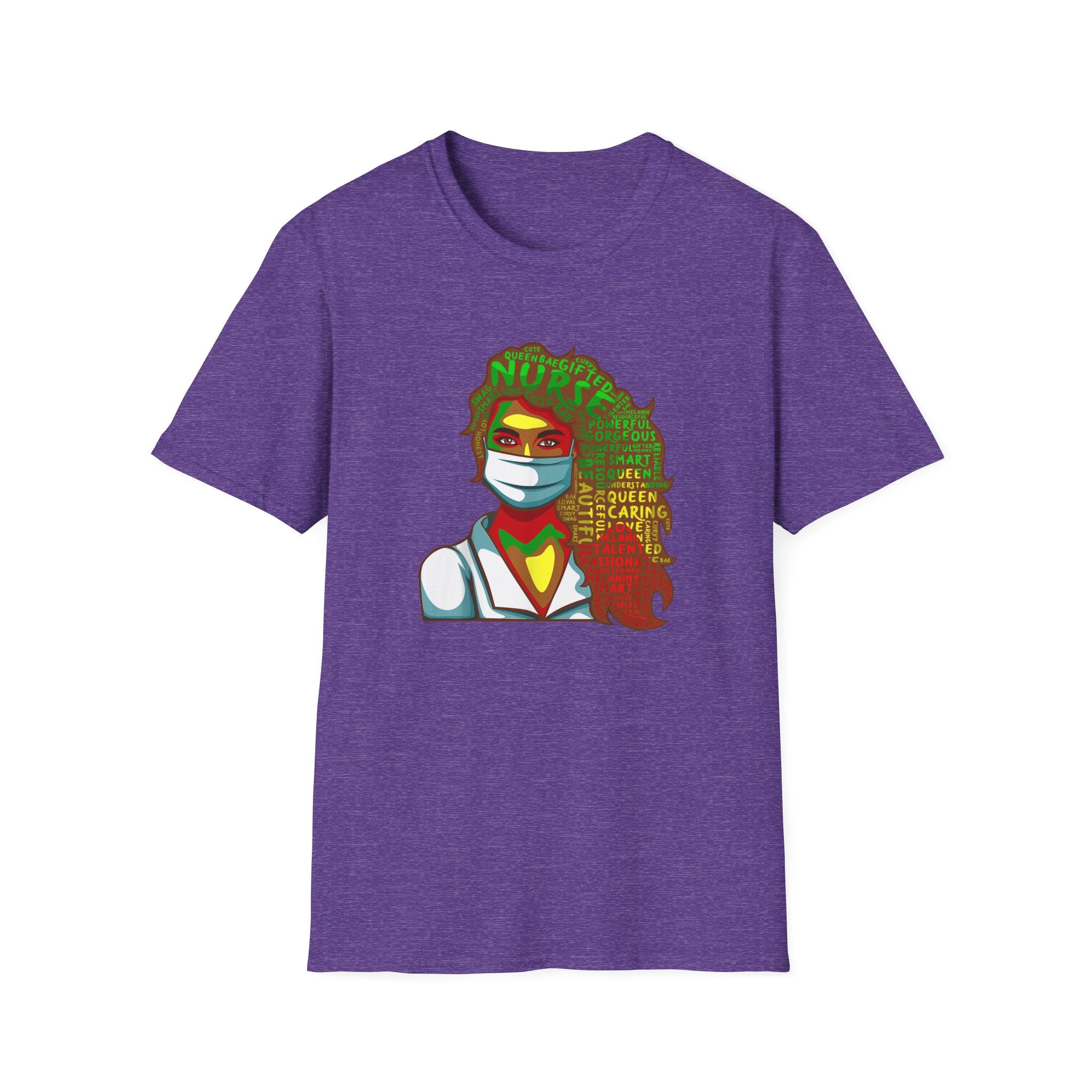 Nurse Queen Masked Portrait T-Shirt — Caring Hero Nurse Gift