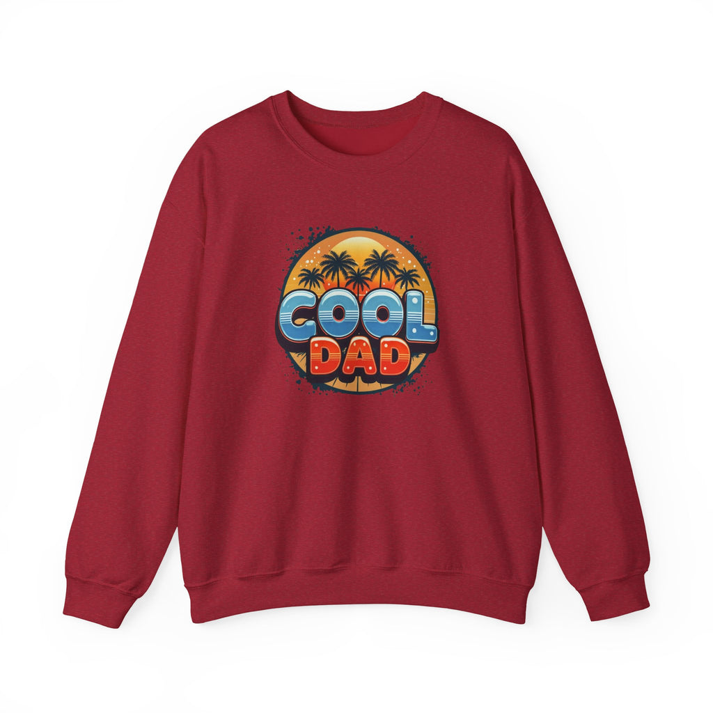 Cool Dad Crewneck Sweatshirt — Retro Sunshine Palm Beach Graphic