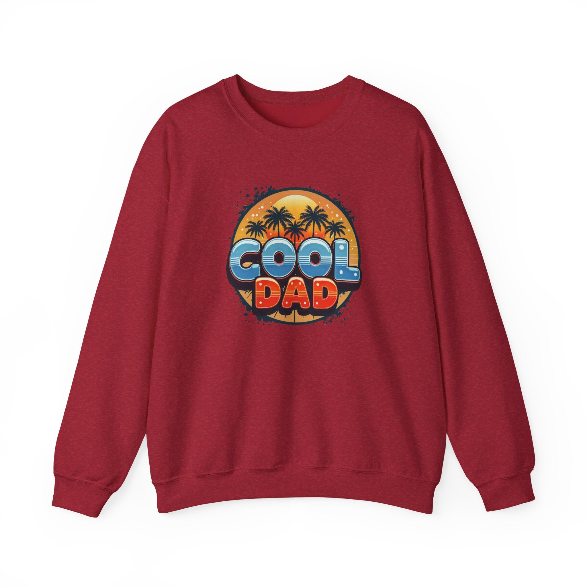Cool Dad Crewneck Sweatshirt — Retro Sunshine Palm Beach Graphic