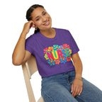 Nurse Floral Rainbow T-Shirt — Colorful Flower Tribute for Nurses