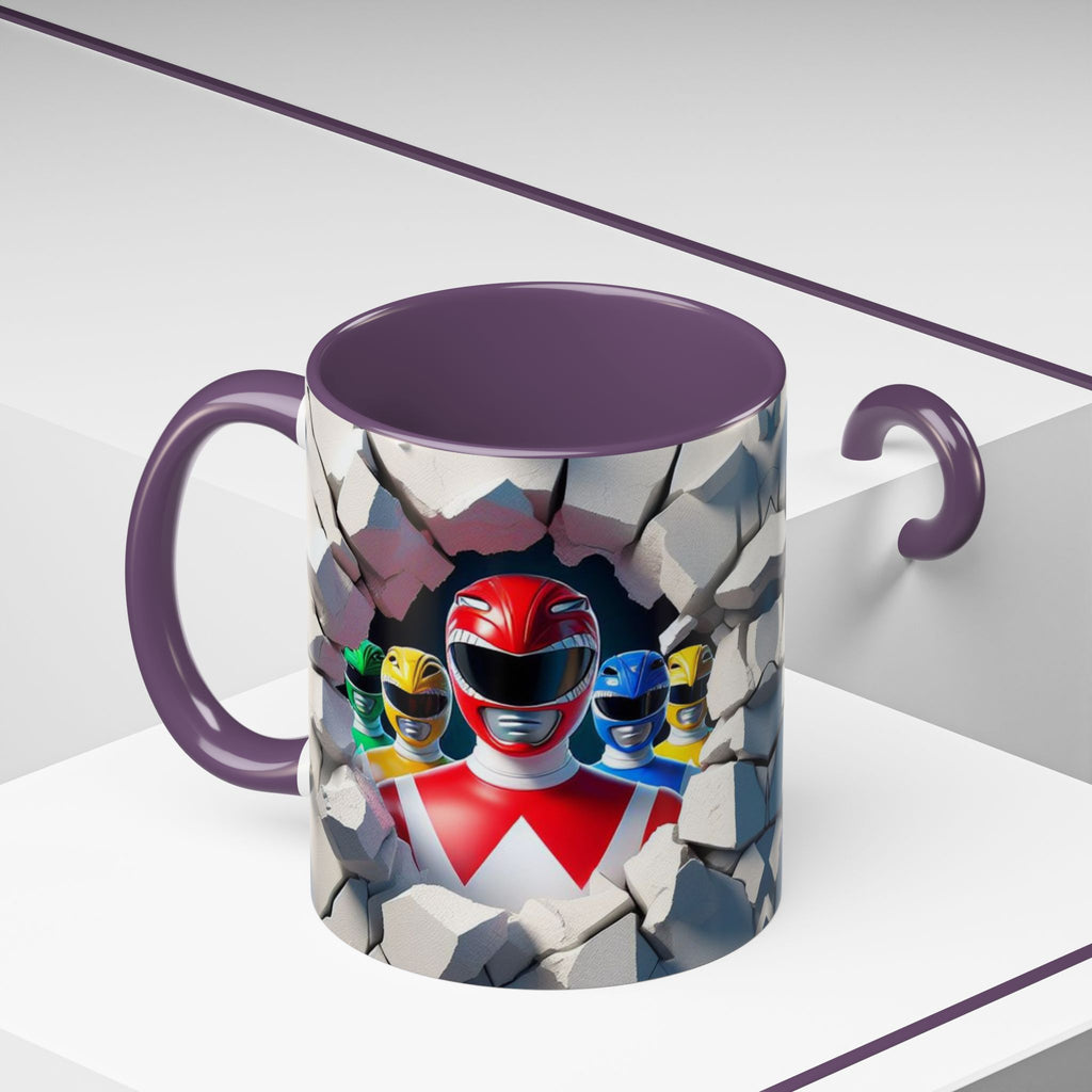 Power Rangers Coffee Mug — Retro Superhero Team Design (11/15 oz)