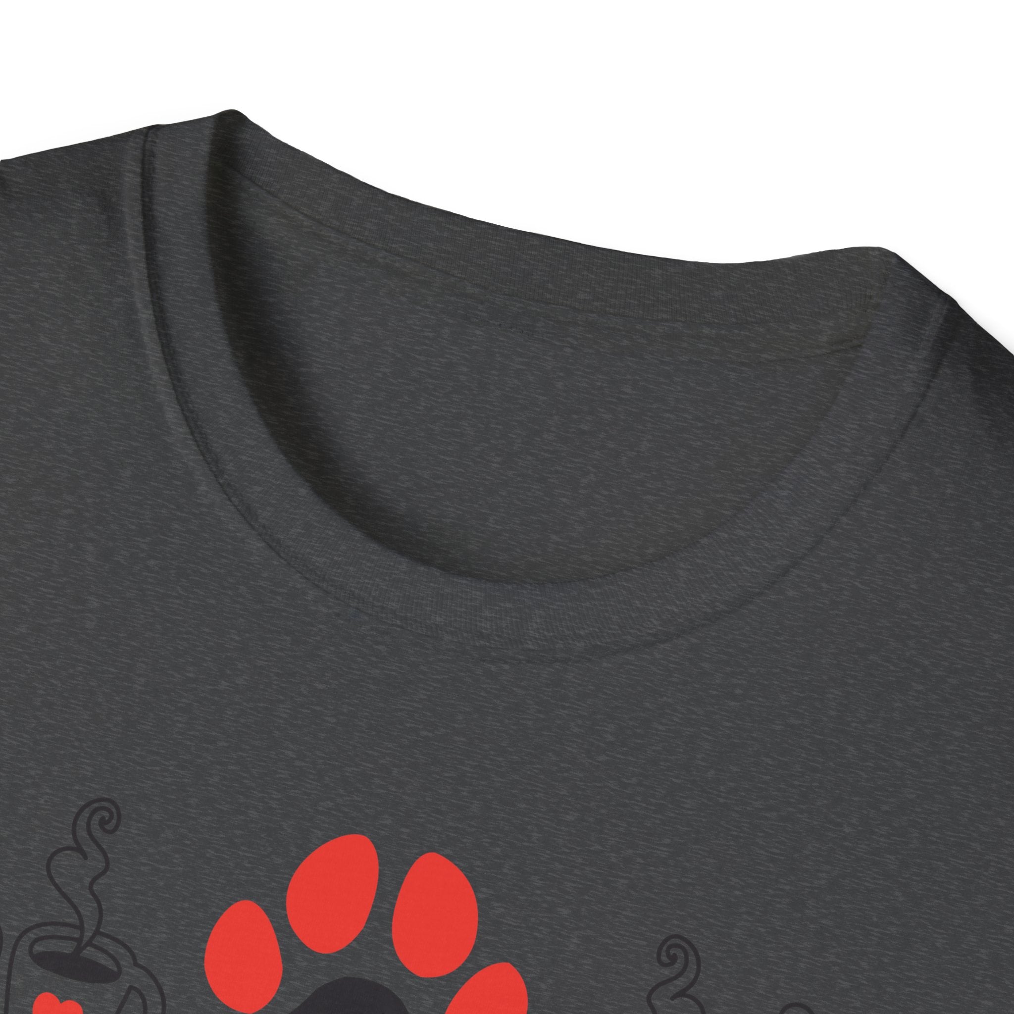 Dogs Books & Coffee T-Shirt (Red) — Dog Lover Reading & Coffee Tee