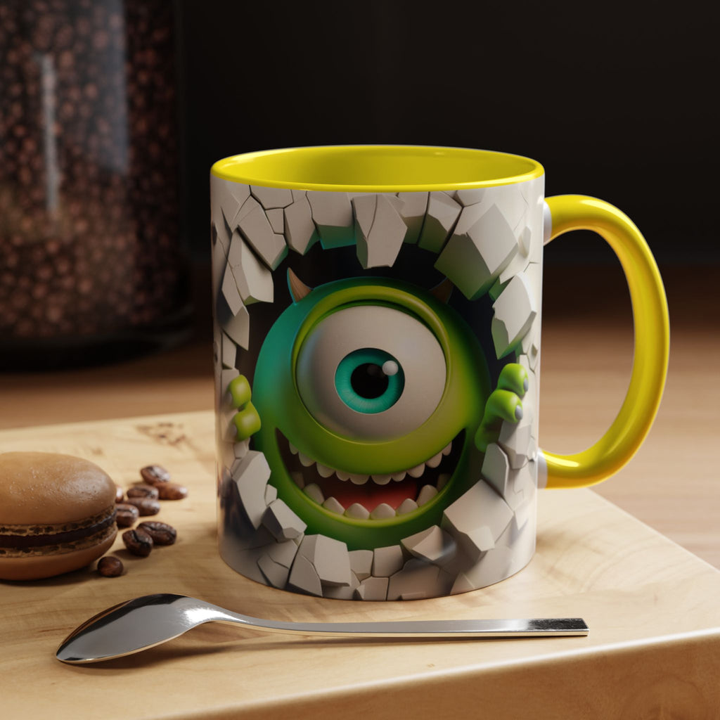Monster's Inc Mike Peekaboo Coffee Mug – Cute One-Eyed Cartoon Accent Mug (11/15oz)