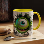Monster's Inc Mike Peekaboo Coffee Mug – Cute One-Eyed Cartoon Accent Mug (11/15oz)
