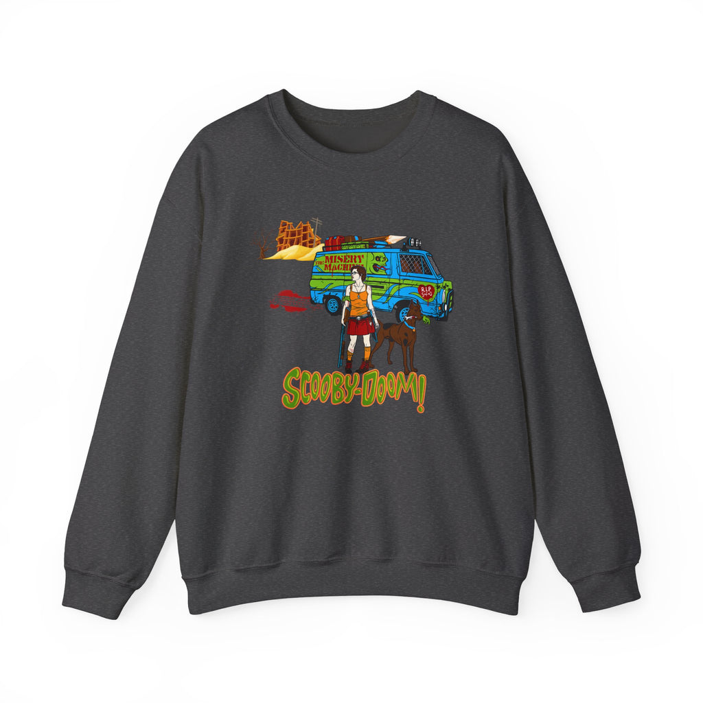 Scooby-Doom Mystery Machine Crewneck Sweatshirt — Vintage Cartoon Van & Characters